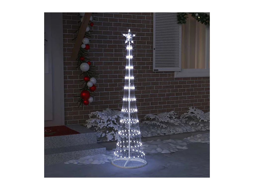 Árbol de Navidad LED con 230 LED Frío 51 x 51 x 190 cm Metal