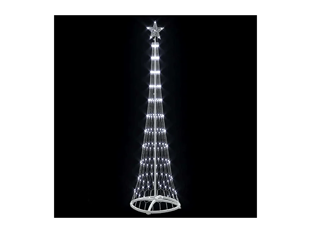 Árbol de Navidad LED con 230 LED Frío 51 x 51 x 190 cm Metal