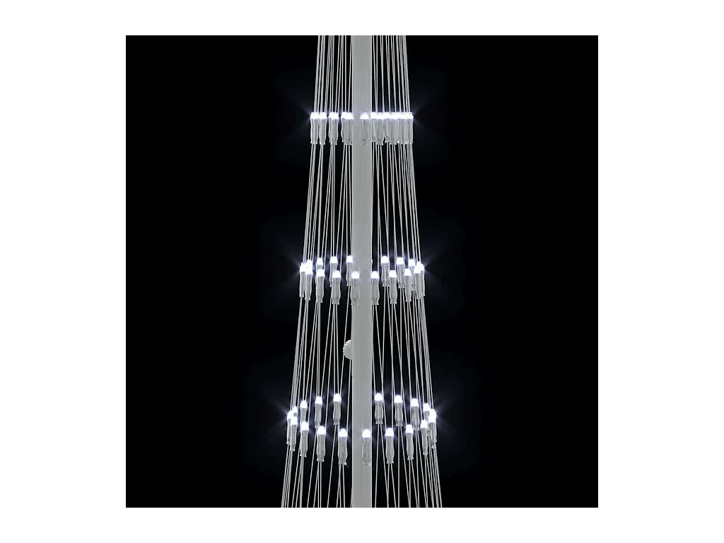 Árbol de Navidad LED con 230 LED Frío 51 x 51 x 190 cm Metal