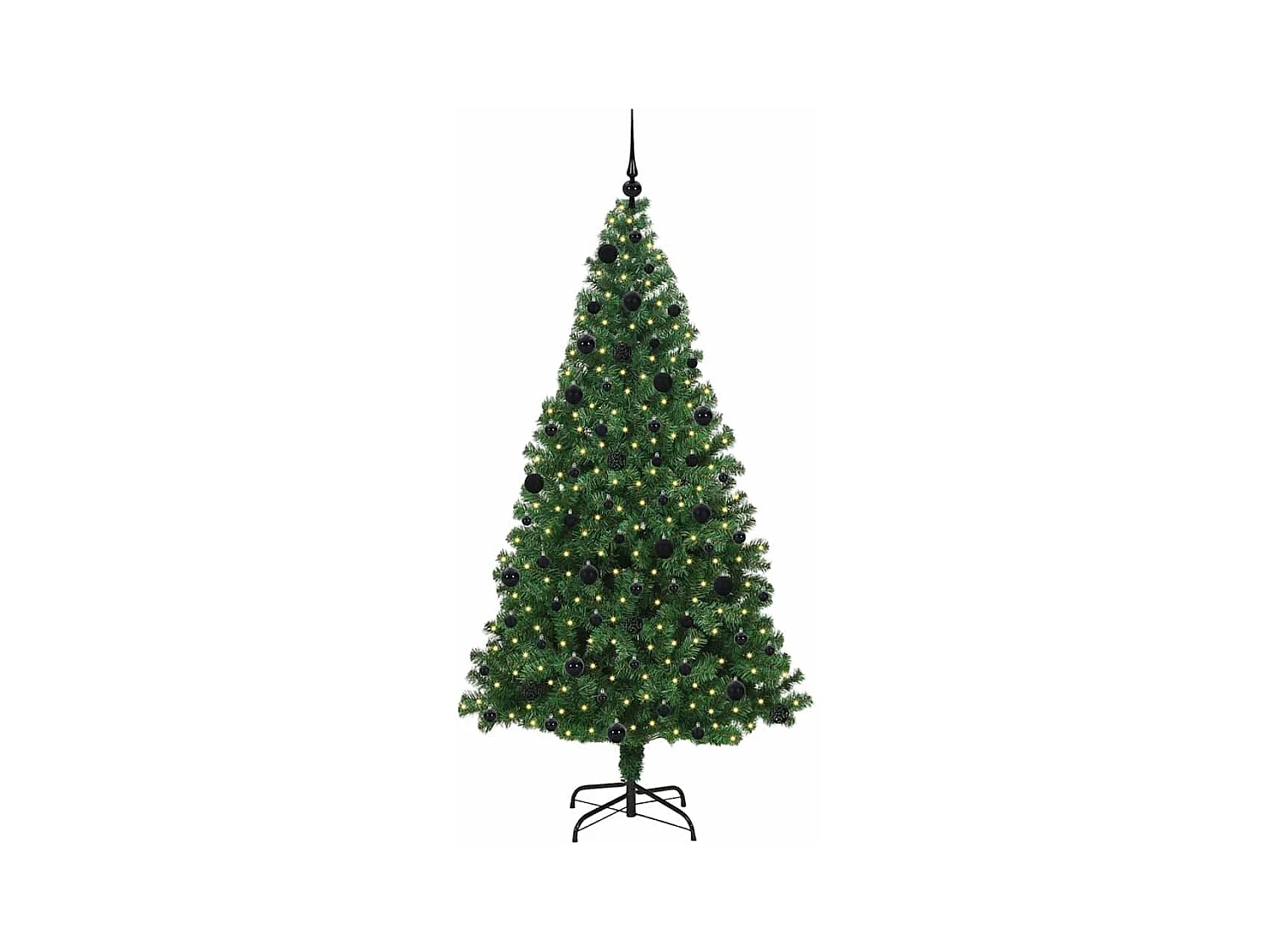 Árbol de Navidad artificial Verde 210 cm PVC y Acero y Plástico