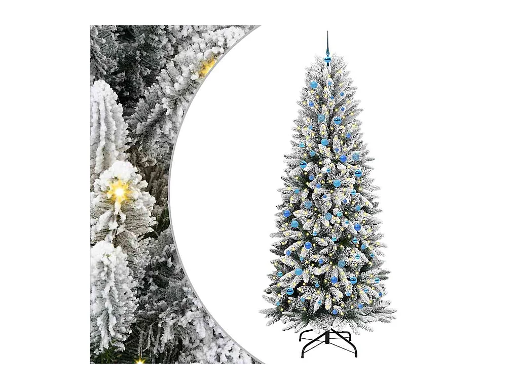 Sapin de Noël artificiel avec 300 LED Blanc 93 x 93 x 240 cm