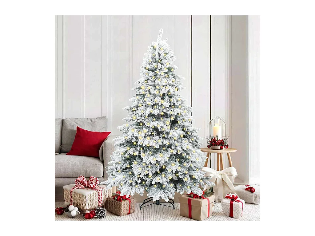 Kunstkerstboom met 300 LED met standaard Groen 180 cm PE en PVC