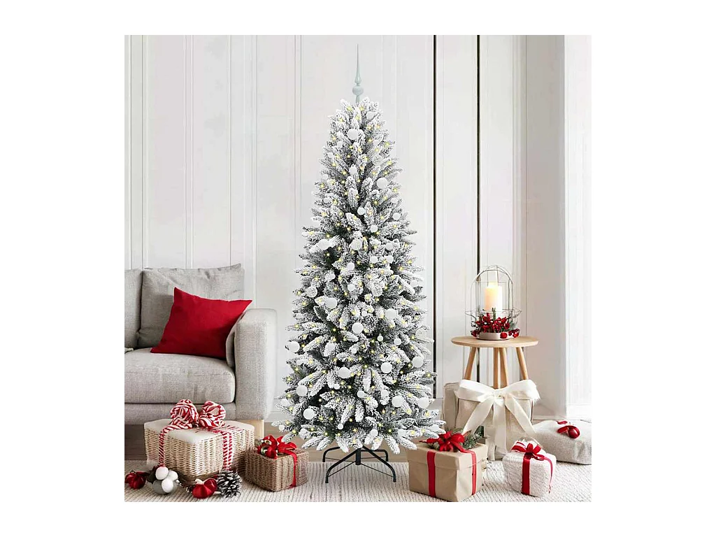 Sapin de Noël artificiel avec 300 LED Blanc 73 x 73 x 180 cm