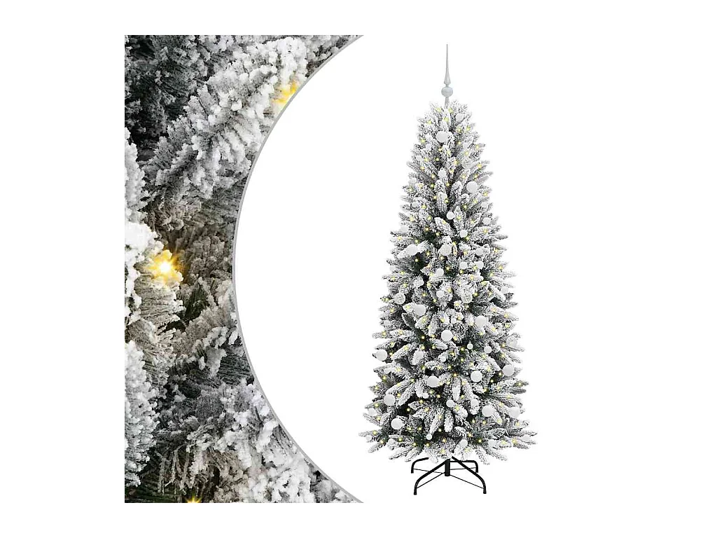 Sapin de Noël artificiel avec 300 LED Blanc 73 x 73 x 180 cm
