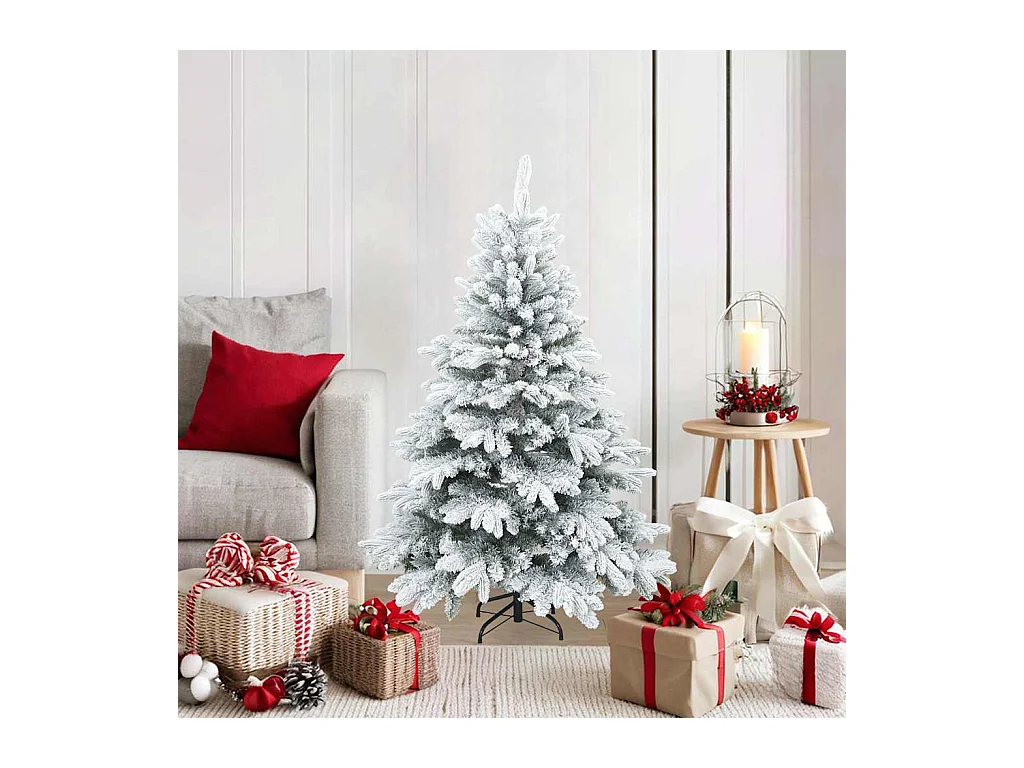 Árvore de Natal Artificial Moderna Hasteada com Neve Flocada