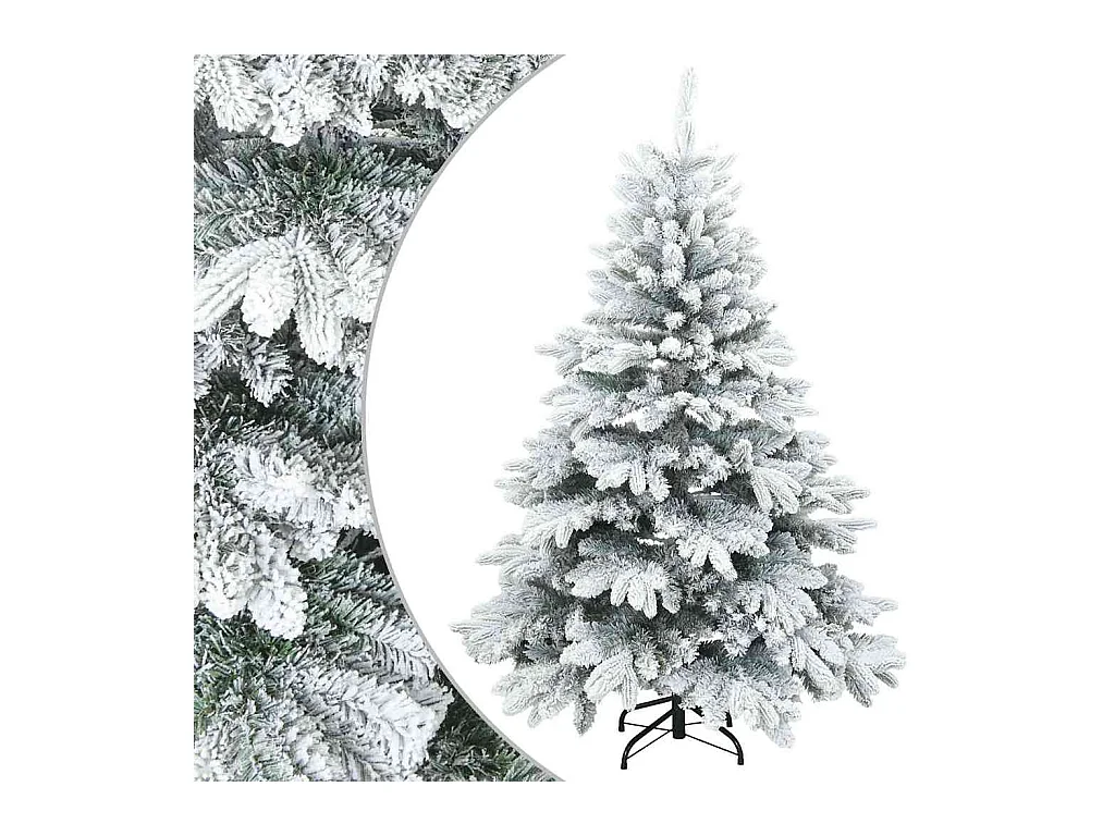 Árvore de Natal Artificial Moderna Hasteada com Neve Flocada