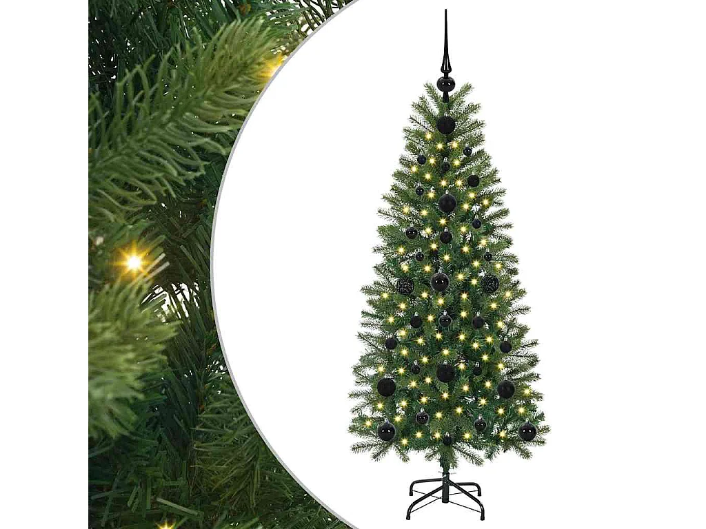 Sapin de Noël artificiel avec 150 LED Vert 120 cm PE et PVC