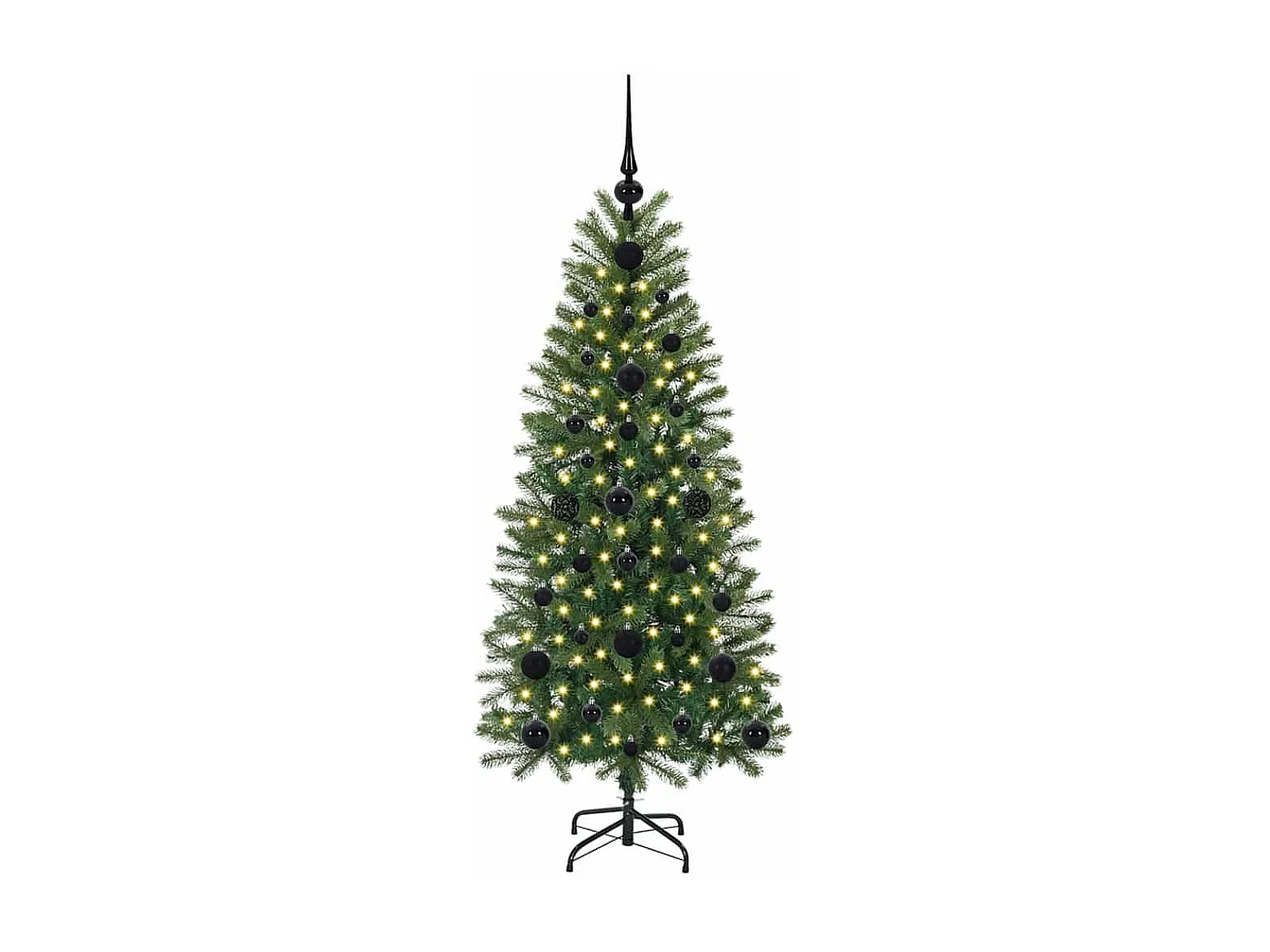 Sapin de Noël artificiel avec 150 LED Vert 120 cm PE et PVC