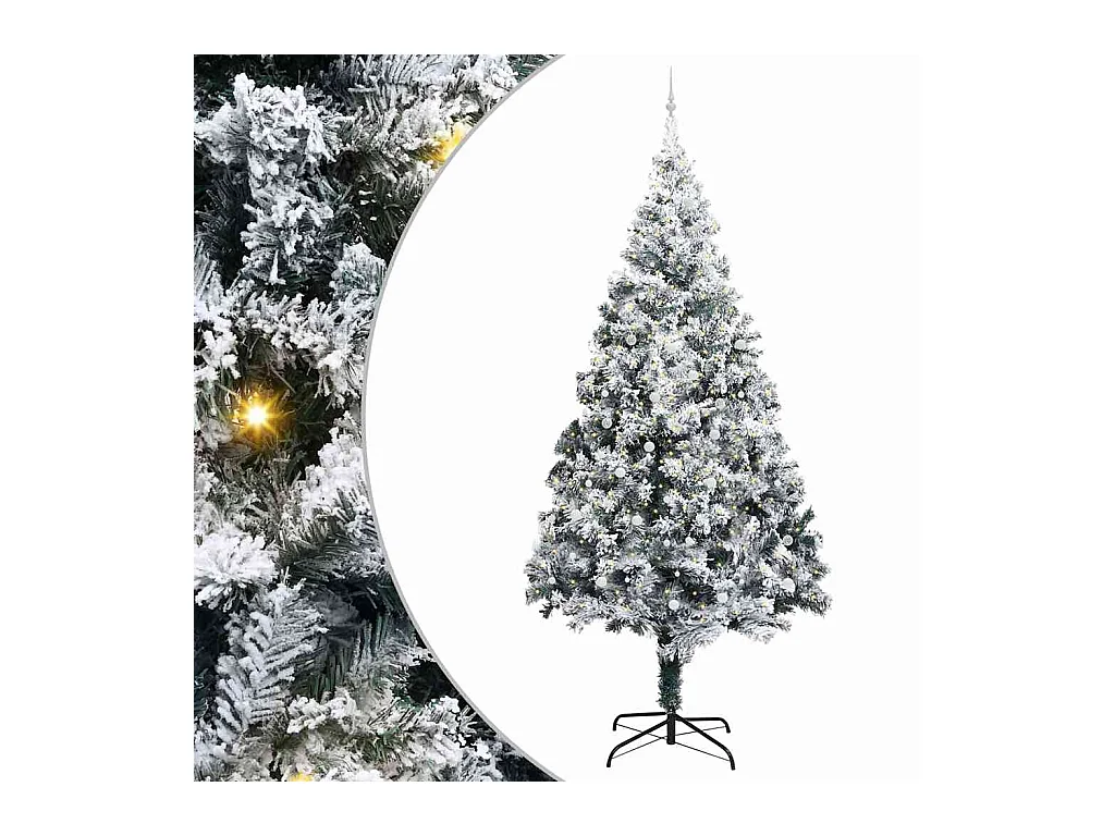 Kunstkerstboom met verlichting en ballen set Groen 400 cm PVC