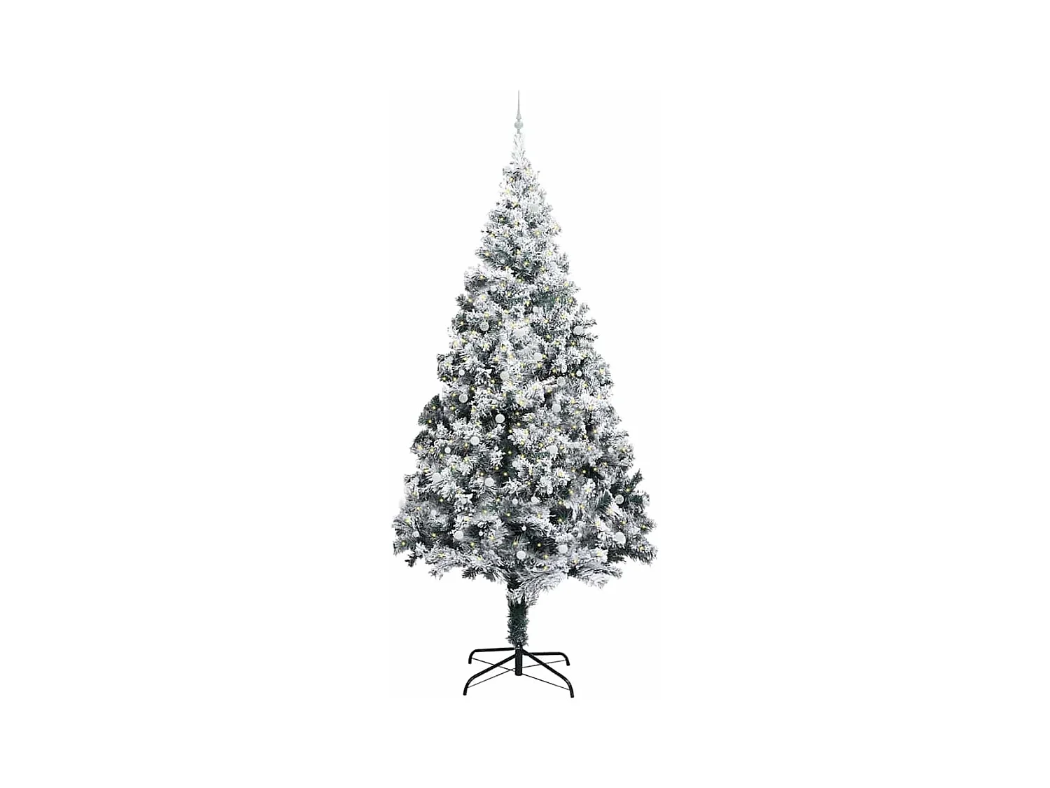 Kunstkerstboom met verlichting en ballen set Groen 400 cm PVC