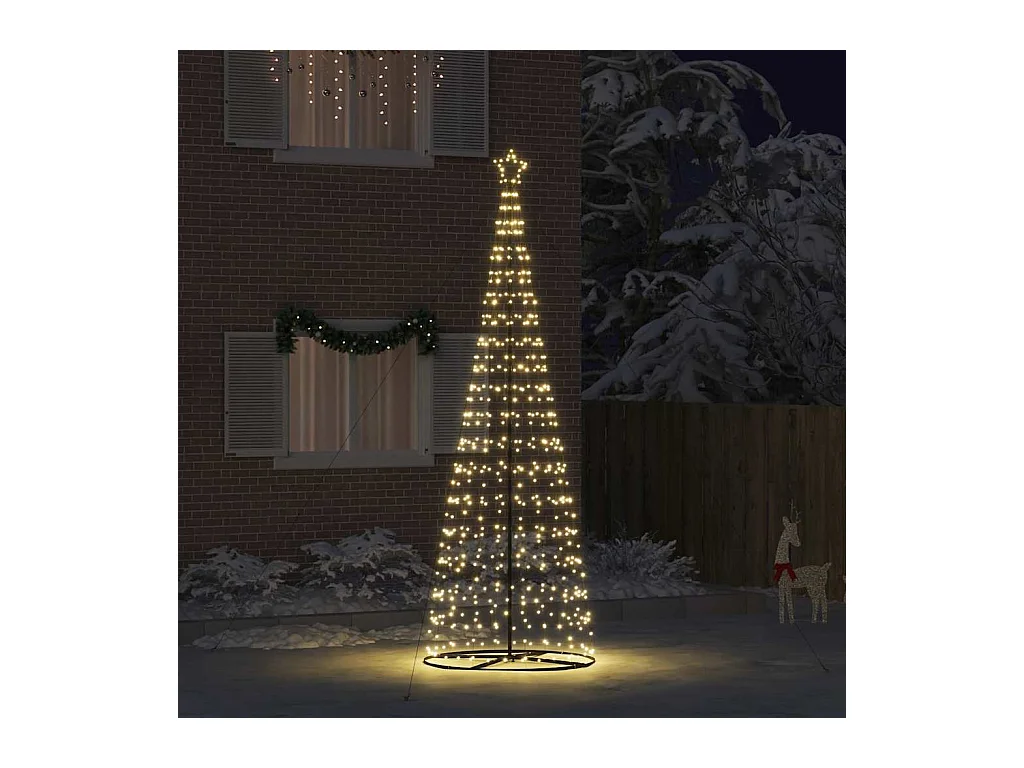 Arbre de Noël LED avec 800 LED Blanc chaud 400 cm Fer