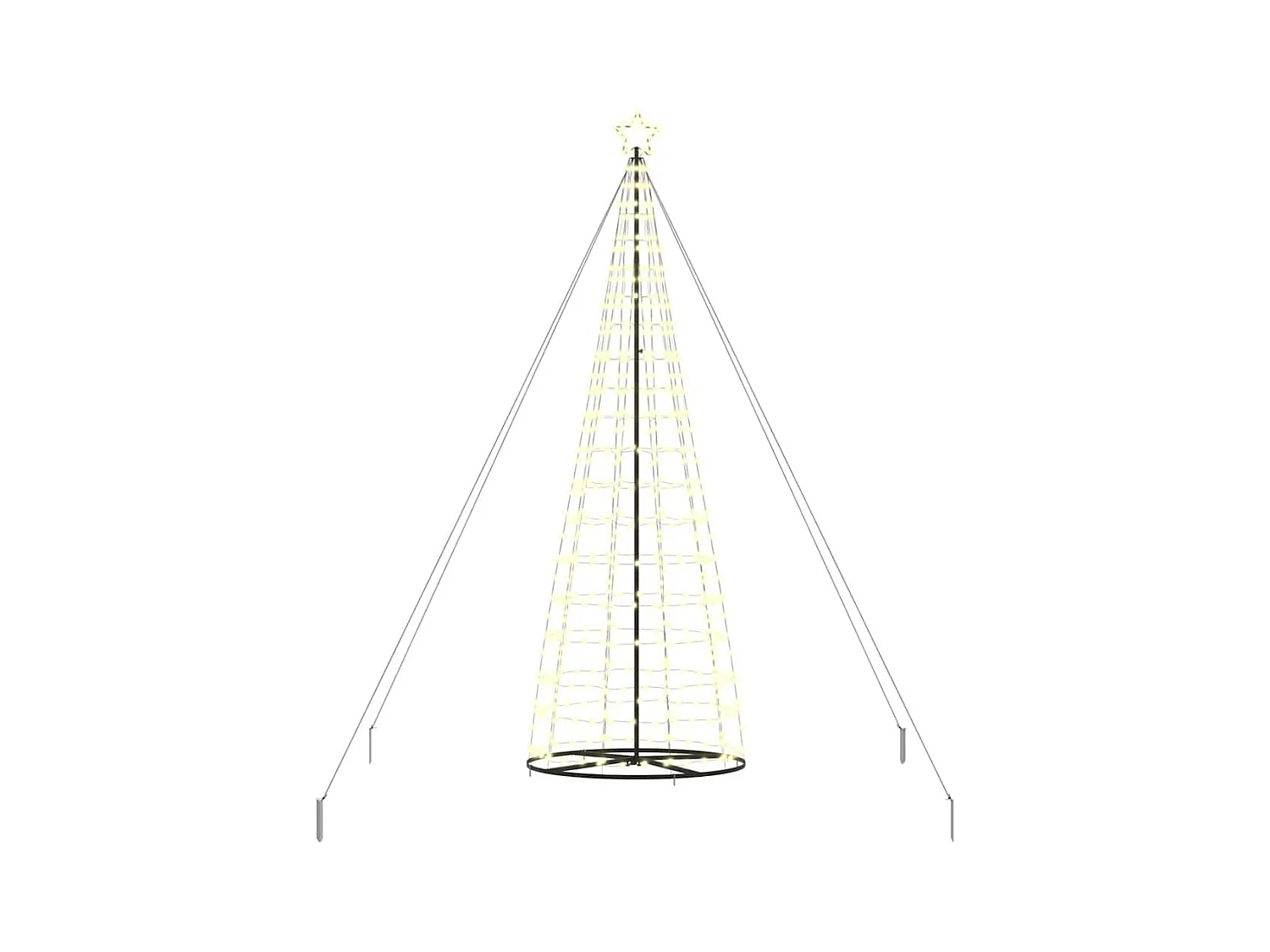 Arbre de Noël LED avec 800 LED Blanc chaud 400 cm Fer