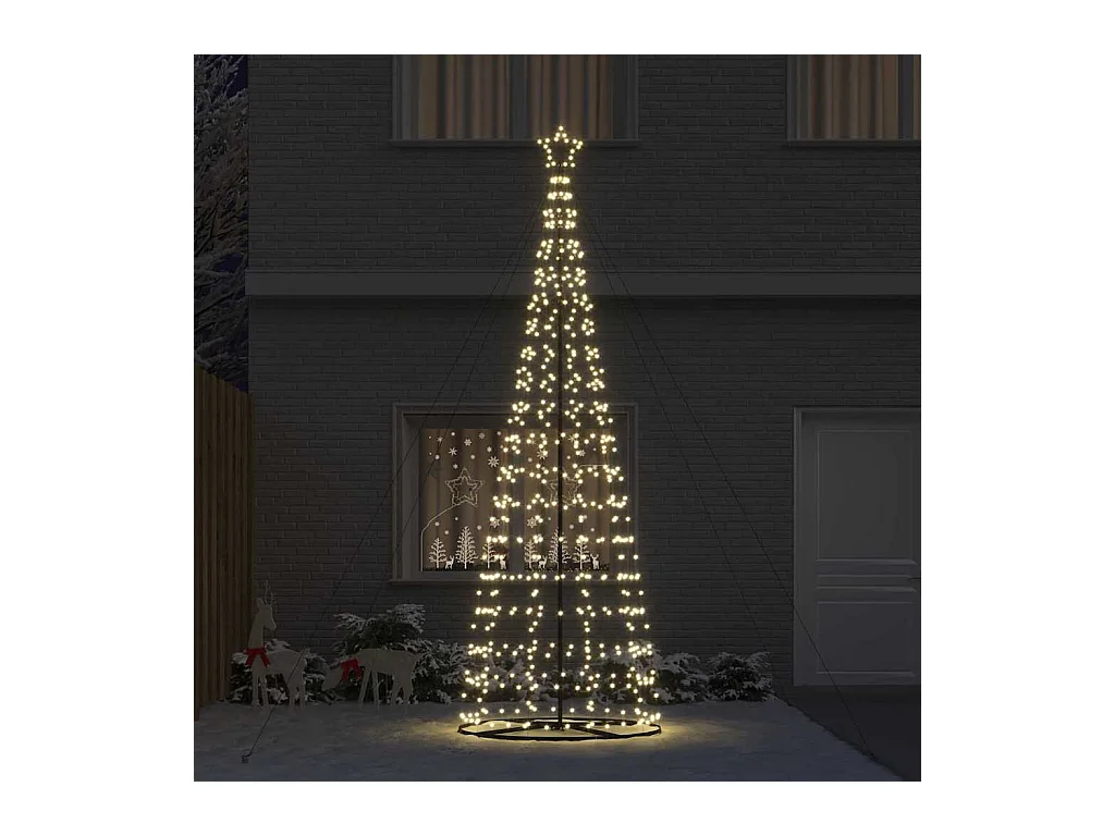 Arbre de Noël LED avec 800 LED Blanc chaud 400 cm Fer