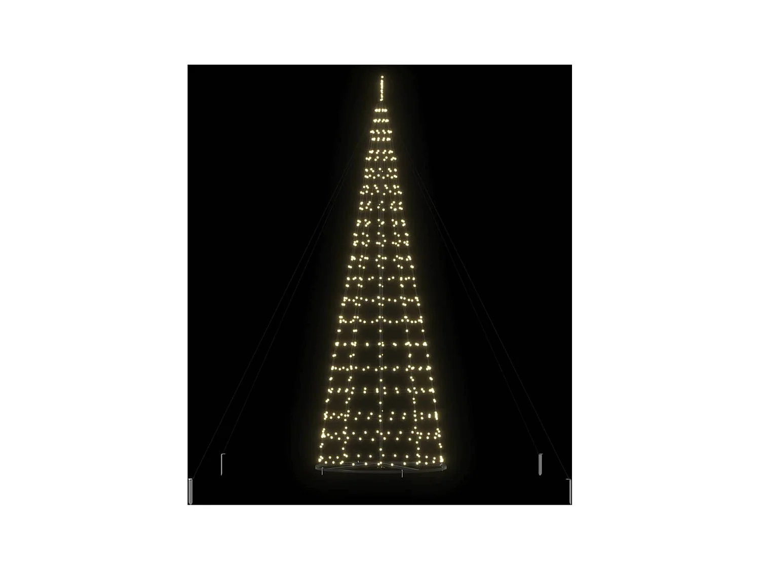 Arbre de Noël LED avec 800 LED Blanc chaud 400 cm Fer