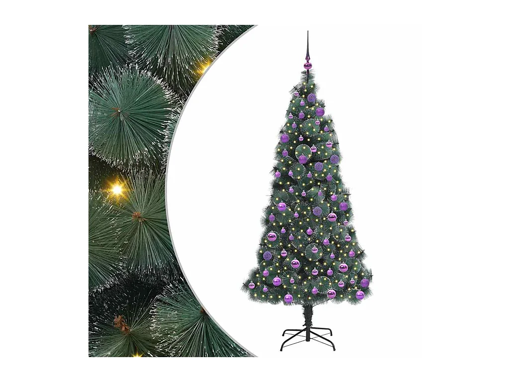 Árvore de Natal Artificial Pré-iluminada com Conjunto de Bolas