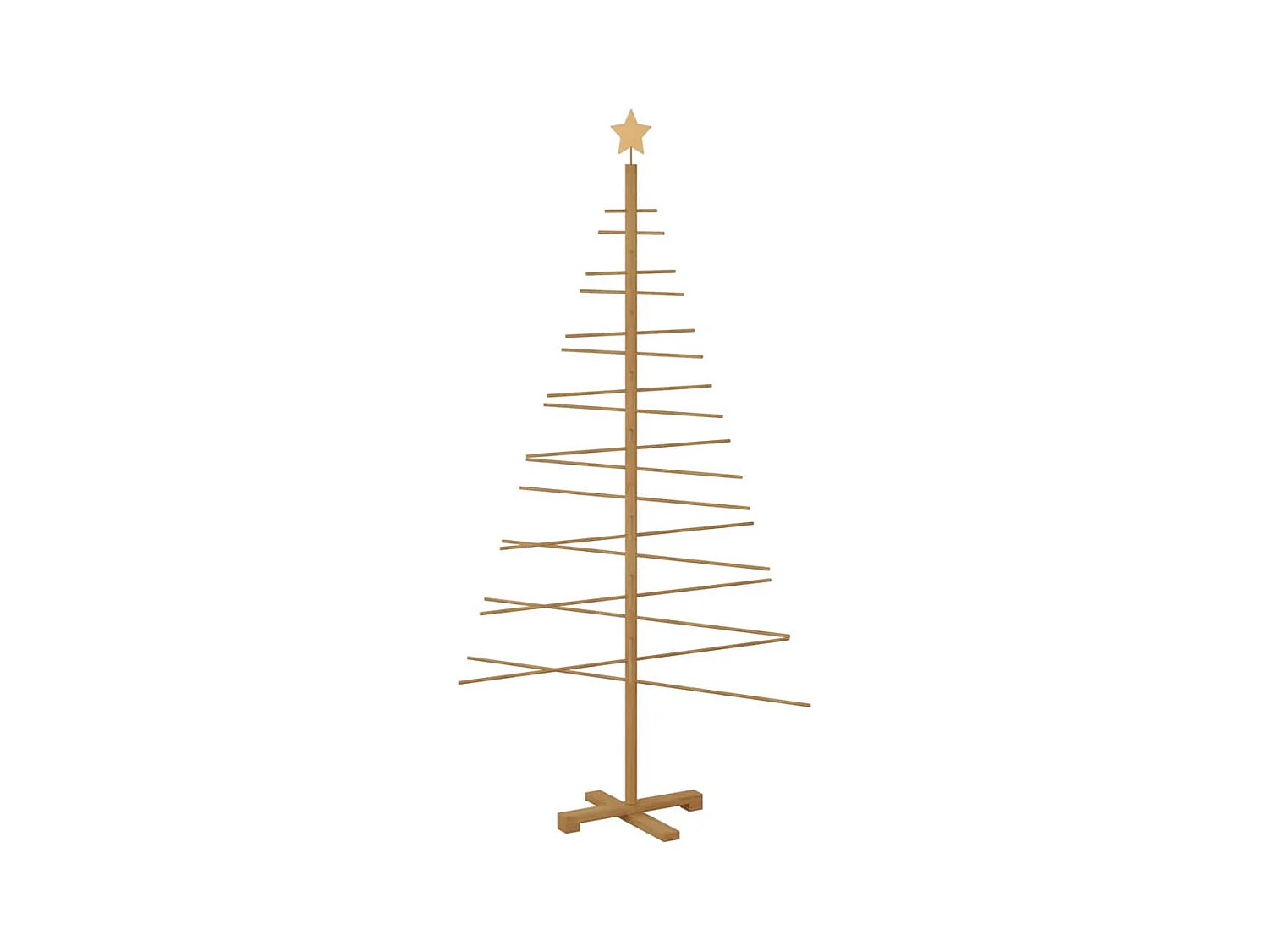 Arbre de Noël en bois avec support Marron 180 cm Bambou