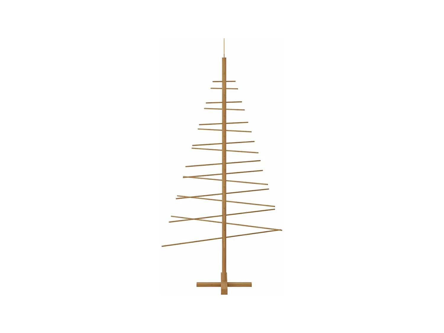 Arbre de Noël en bois avec support Marron 180 cm Bambou