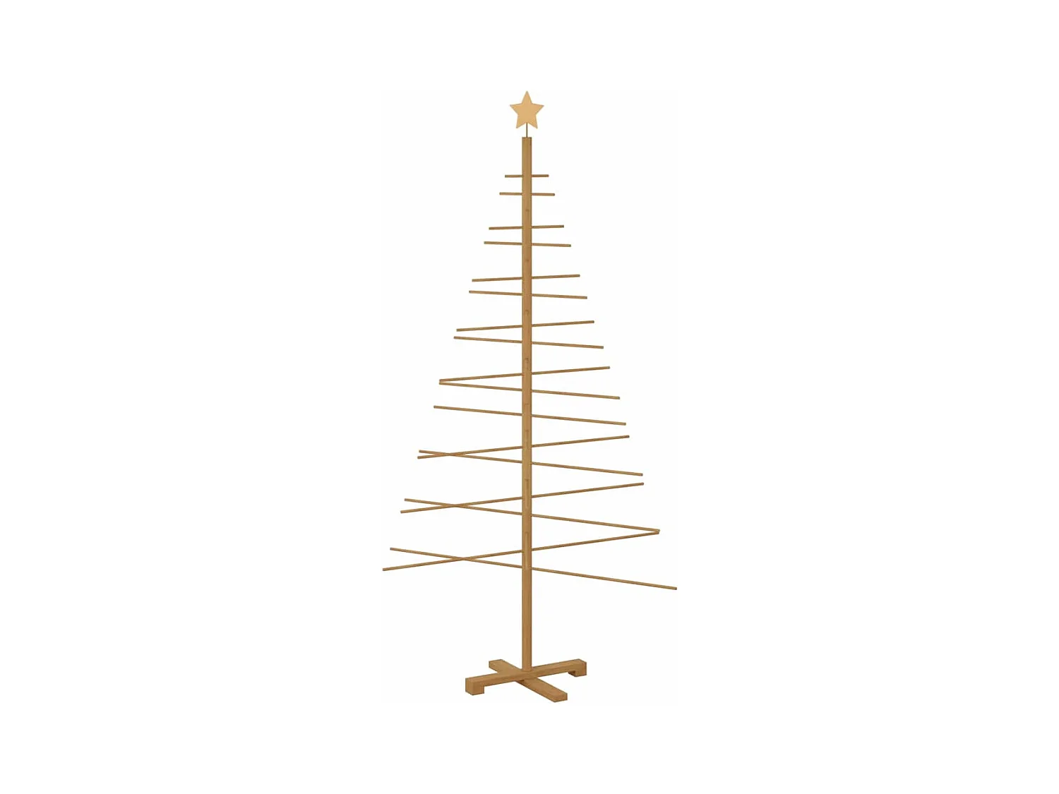Arbre de Noël en bois avec support Marron 180 cm Bambou