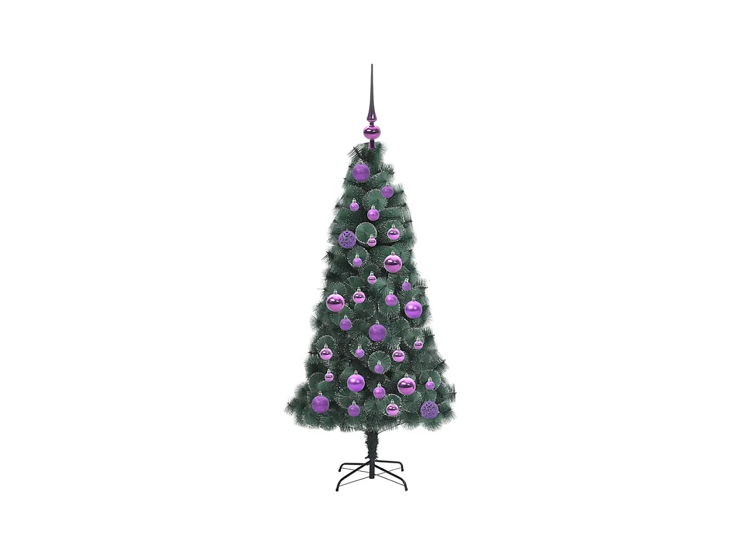 Arbre de Noël artificiel pré-éclairé avec set de boules 120 cm