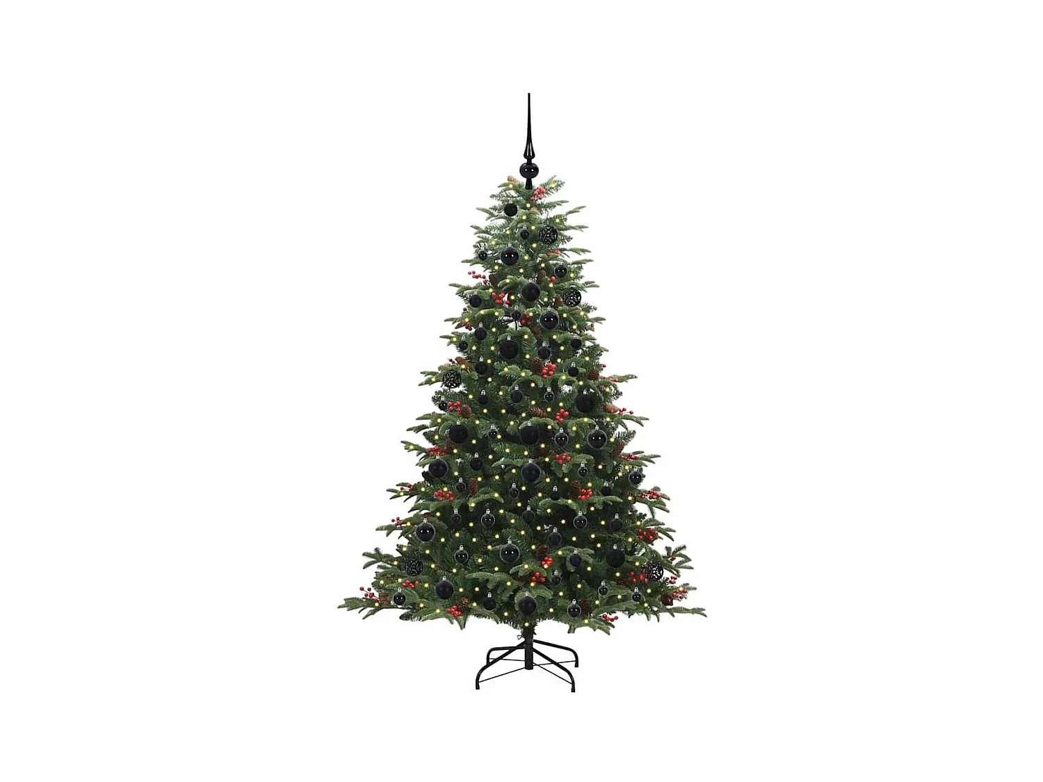 Árbol de Navidad artificial Verde 180 cm PVC, Metal y Plástico
