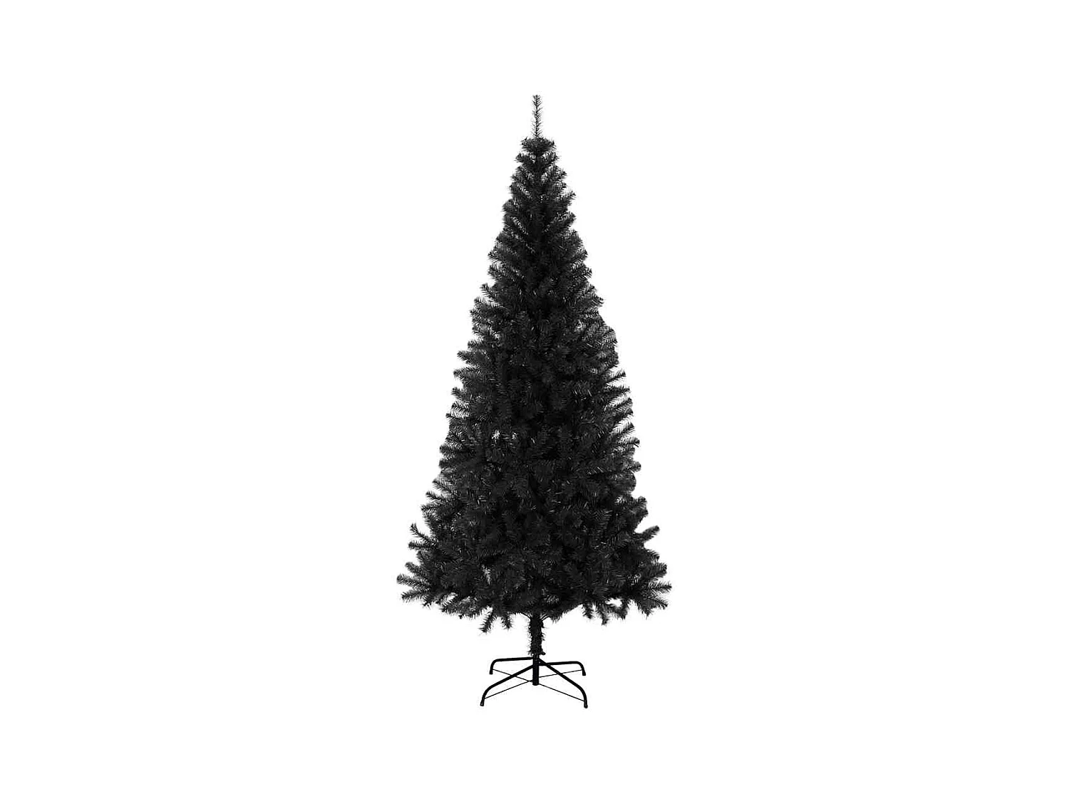 Árbol de Navidad con 300 LED con soporte Negro 240 cm PVC