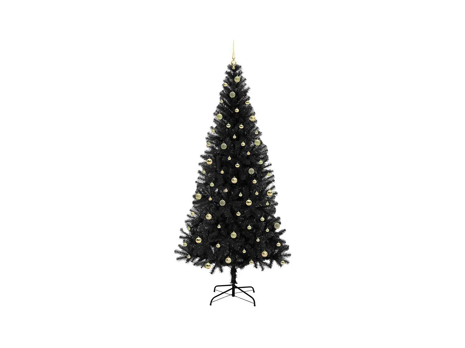 Árbol de Navidad con 300 LED con soporte Negro 240 cm PVC