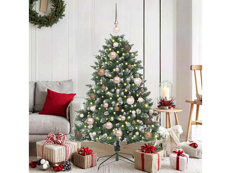 Sapin de Noël artificiel avec 150 LED Vert 85 x 85 x 120 cm