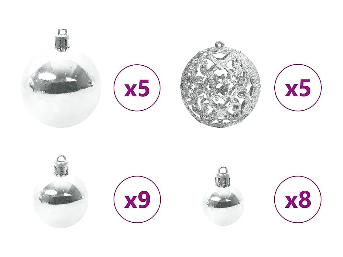 Upside-down Kunst Kerstboom met Ballen Set Groen 150 cm PVC