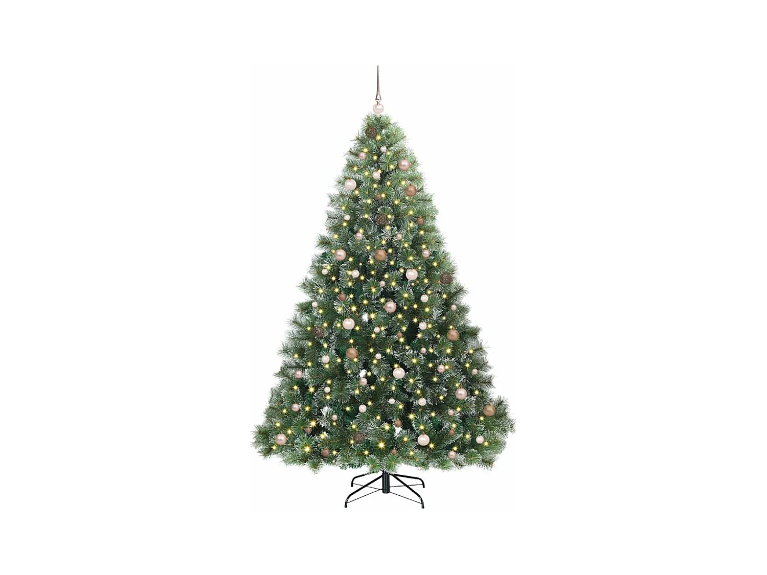 Kunstkerstboom met 300 LED met standaard Groen 240 cm PE en PVC