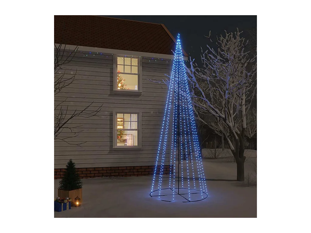 Arbre de Noël cône 732 LED Bleues 160x500 cm