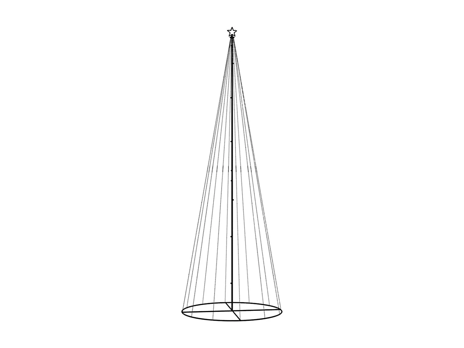 Arbre de Noël cône 732 LED Bleues 160x500 cm