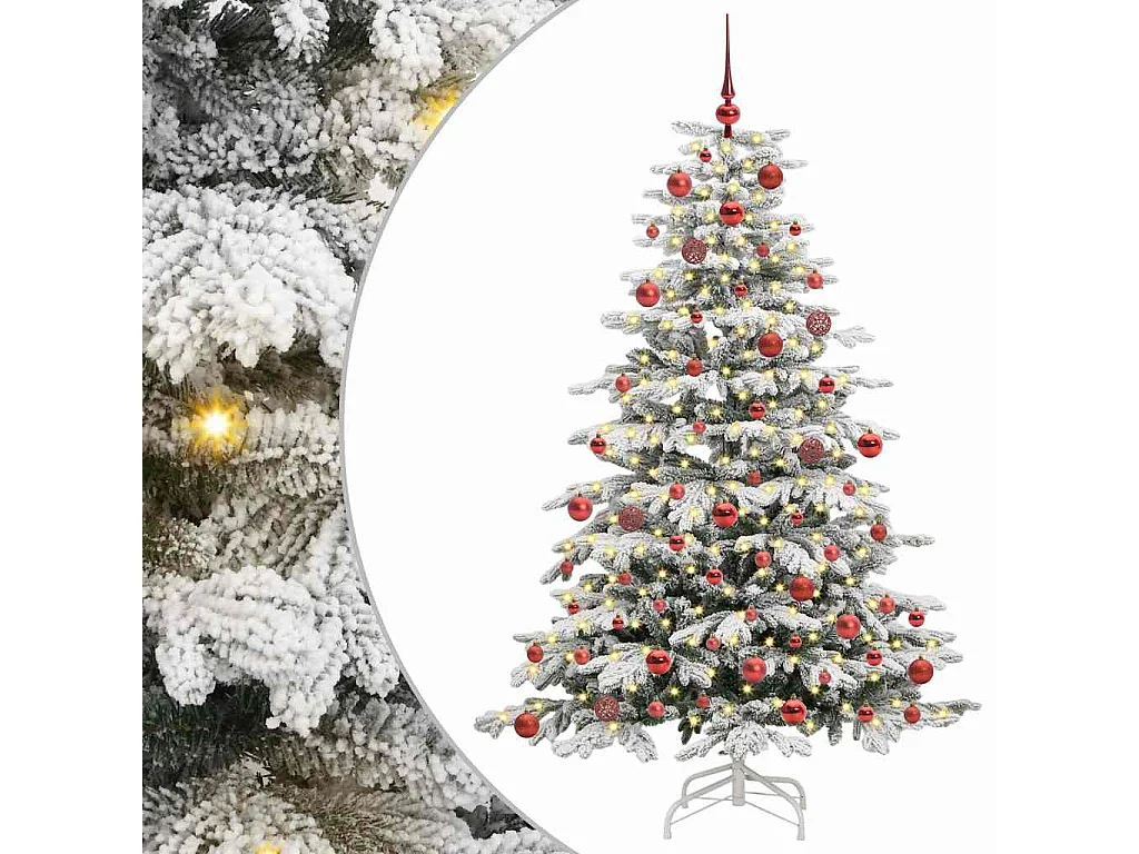 Sapin de Noël Artificiel à Branches Articulées Blanc 180 cm