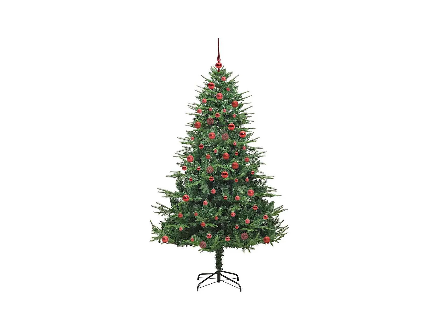 Sapin de Noël artificiel pré-éclairé avec set de boules Vert