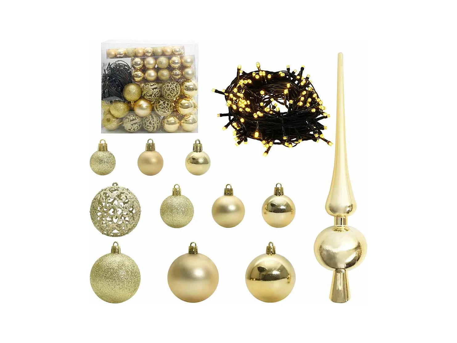 Kunstkerstboom Groen 210 cm PVC en Metaal en Plastic