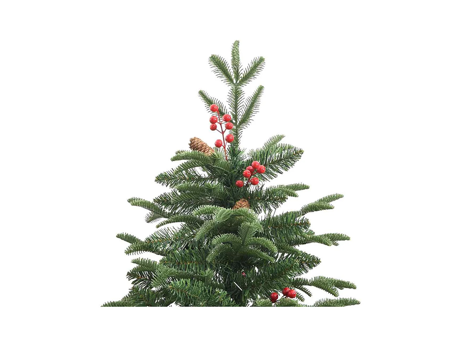 Kunstkerstboom Groen 210 cm PVC en Metaal en Plastic