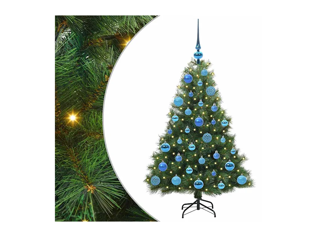 Sapin de Noël artificiel avec 150 LED Vert 120 cm PE et PVC