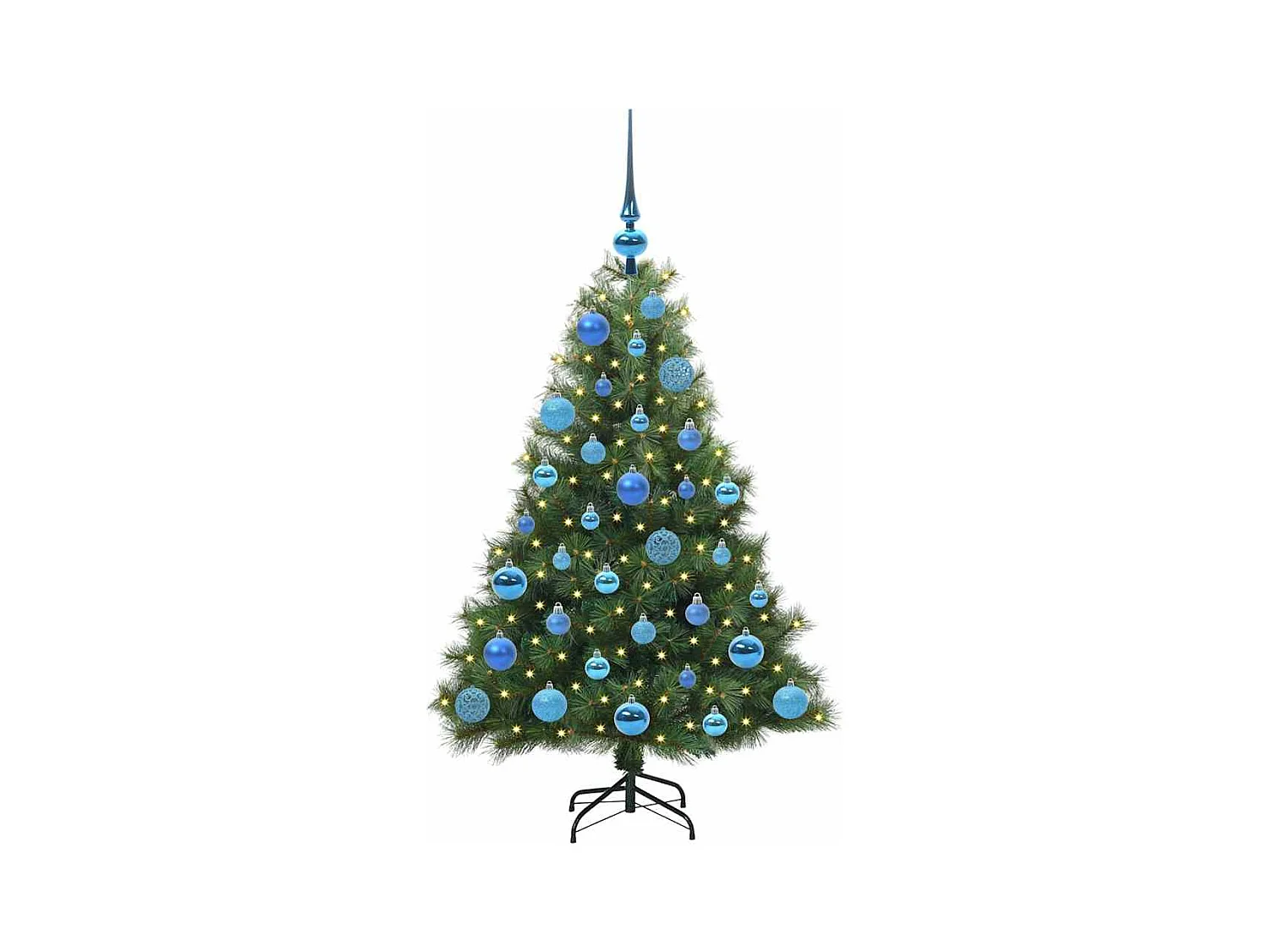 Sapin de Noël artificiel avec 150 LED Vert 120 cm PE et PVC