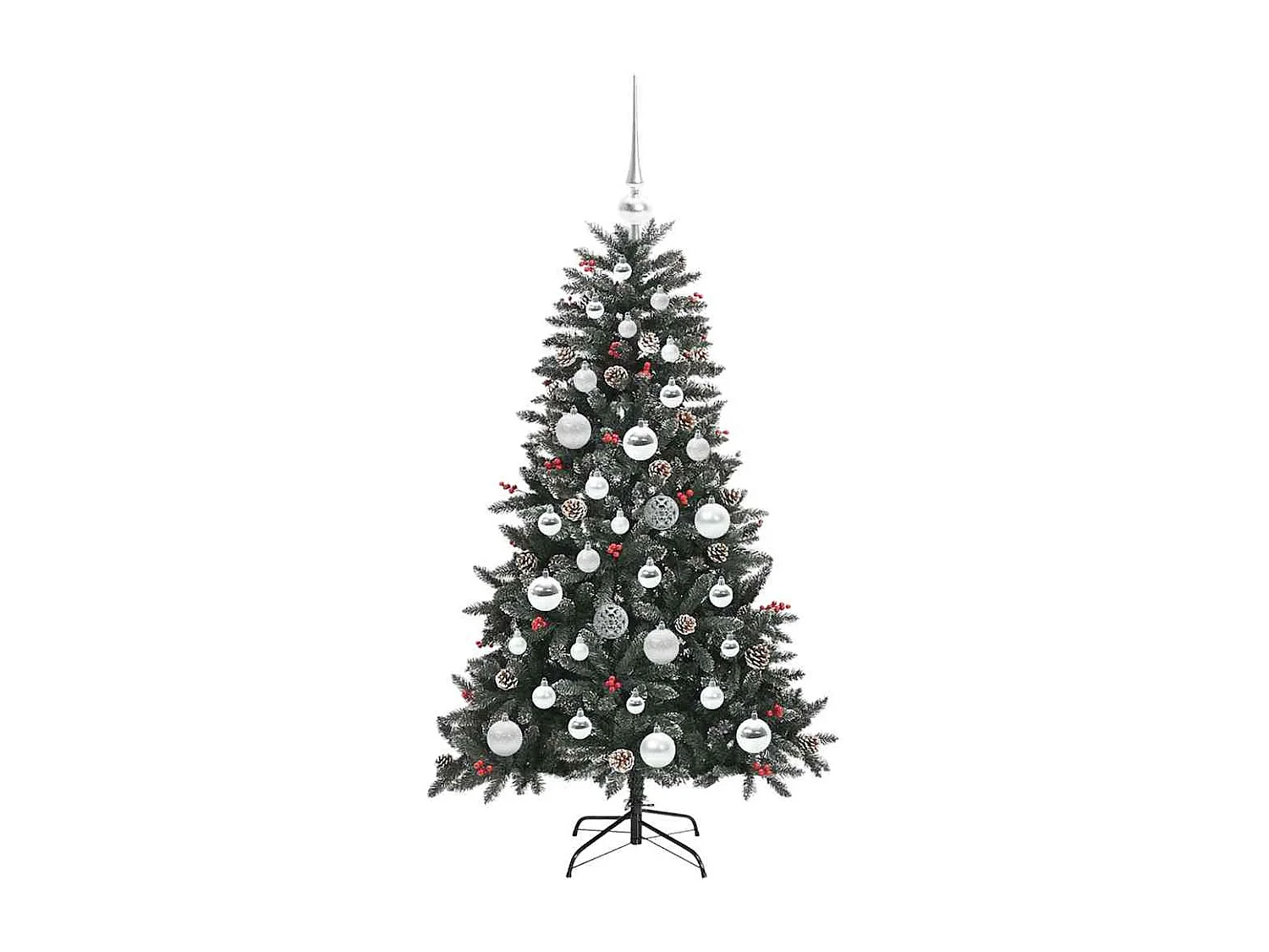 Sapin de Noël artificiel avec 150 LED Vert 68 x 68 x 120 cm