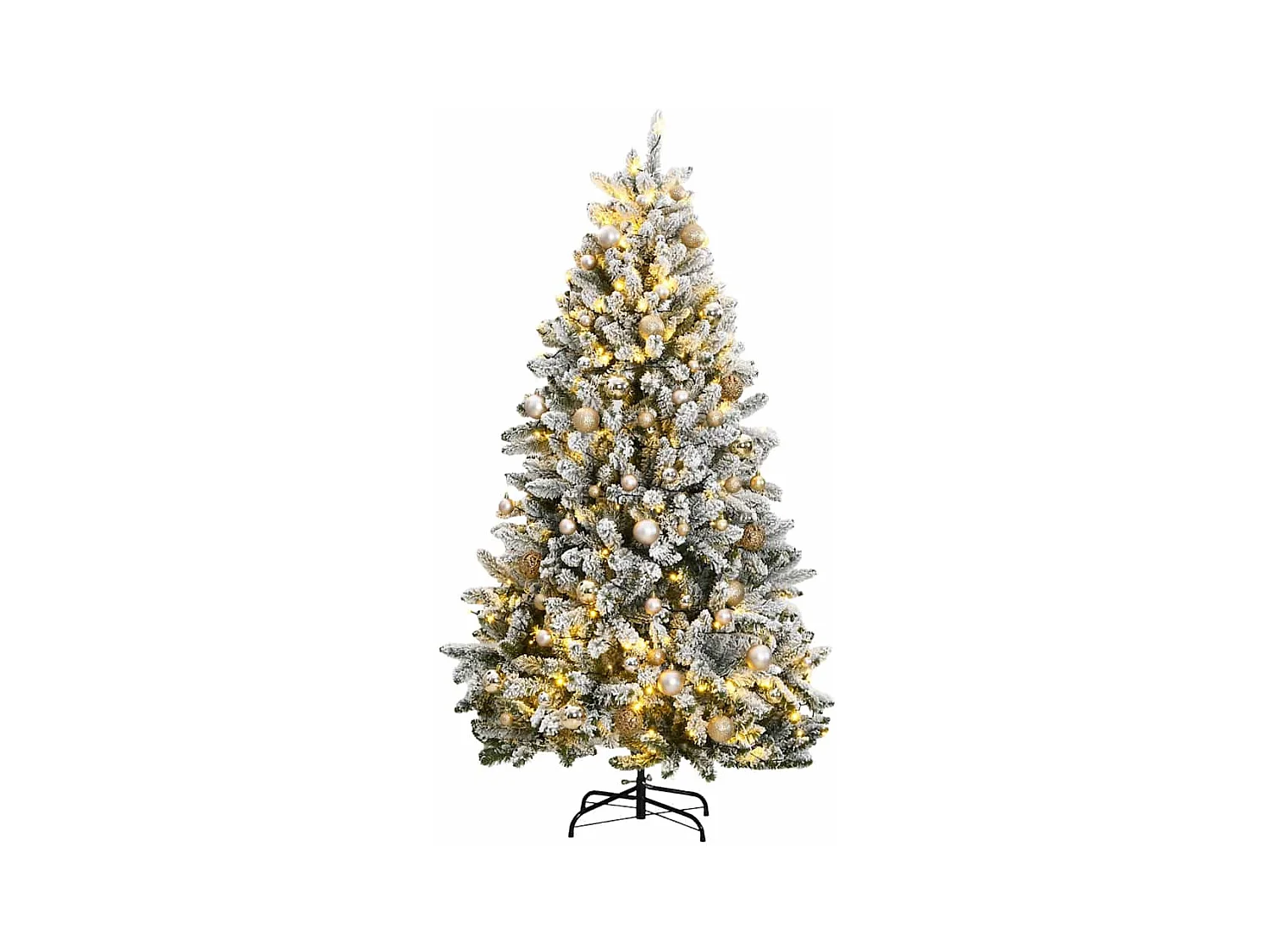 Árbol de Navidad artificial con bisagras 300 LED y bolas 300 cm