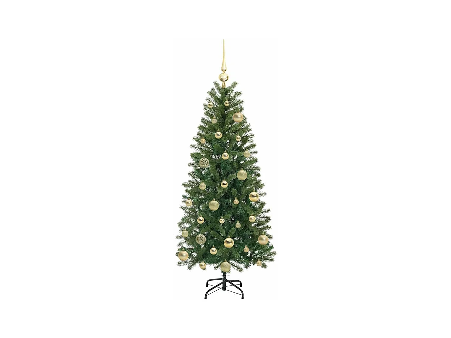Árvore de Natal Artificial com 150 LEDs Verde 120 cm PE e PVC