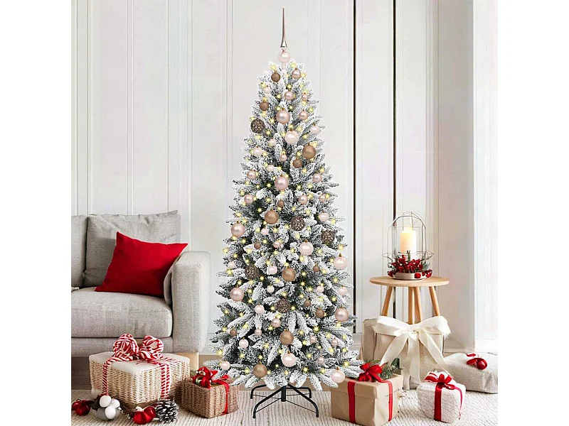 Sapin de Noël artificiel avec 300 LED Blanc 73 x 73 x 180 cm