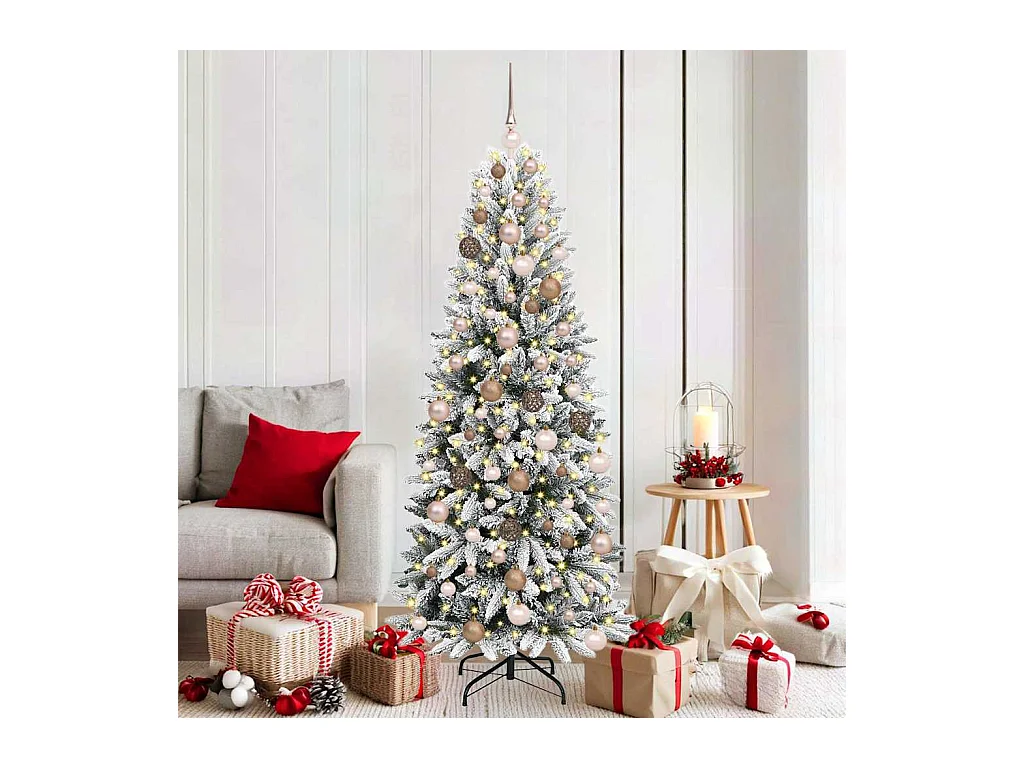 Sapin de Noël artificiel avec 300 LED Blanc 73 x 73 x 180 cm