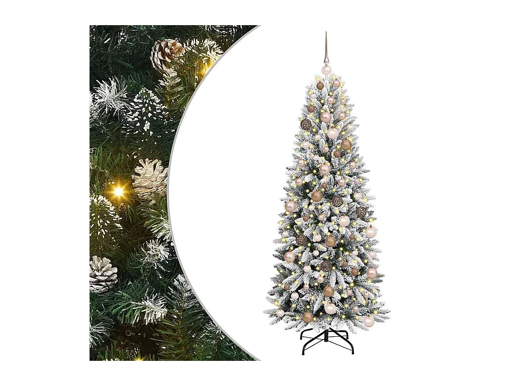 Sapin de Noël artificiel avec 300 LED Blanc 73 x 73 x 180 cm