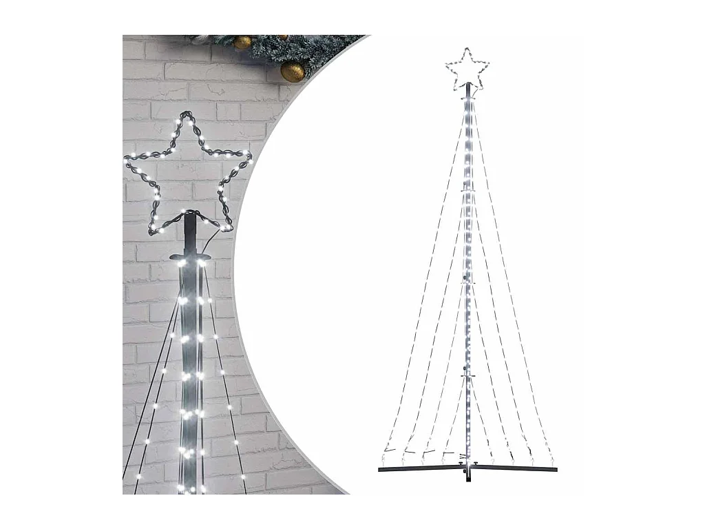 Sapin de Noël à LED 447 LED blanc froid 249 cm