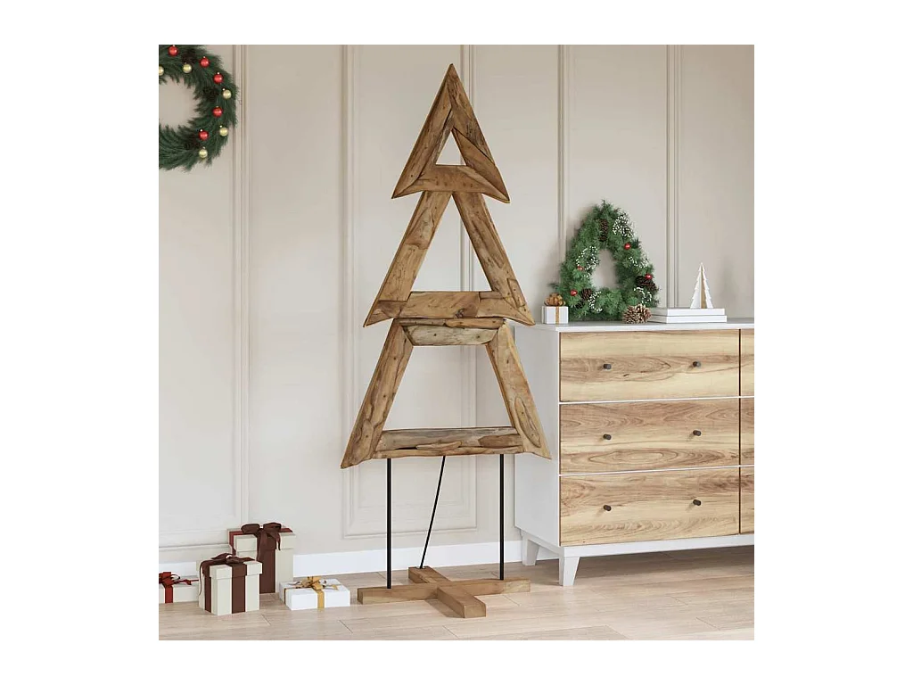 Árbol de Navidad Marrón 180 cm Madera de teca maciza