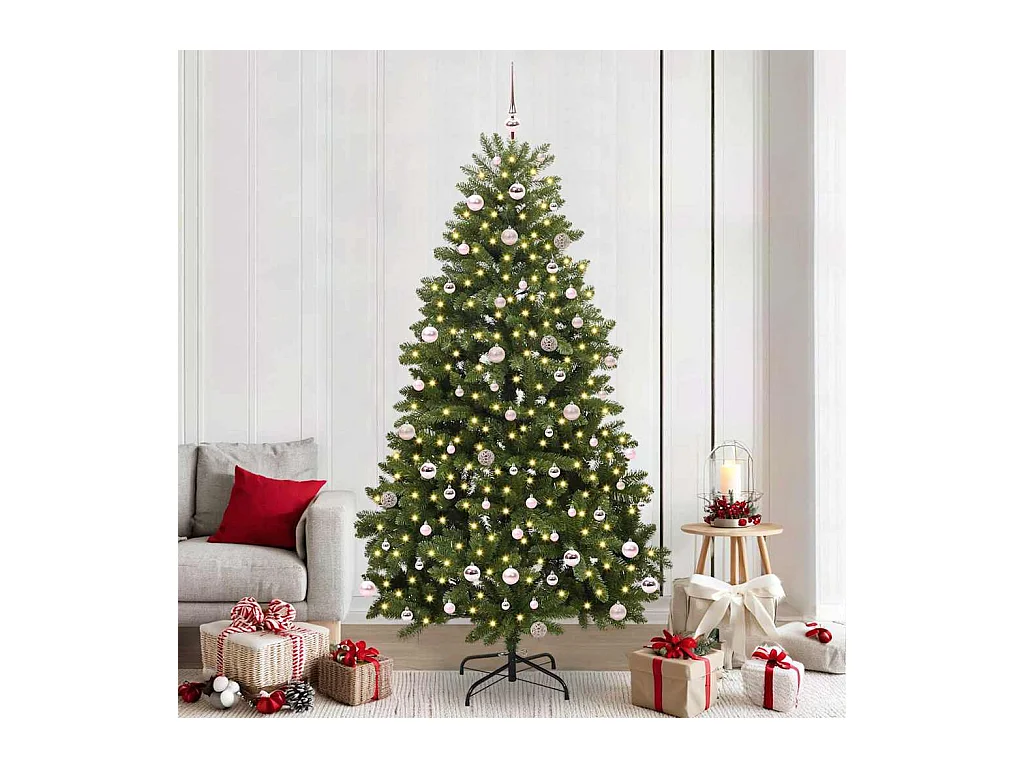 Sapin de Noël artificiel Vert 240 cm PVC et métal