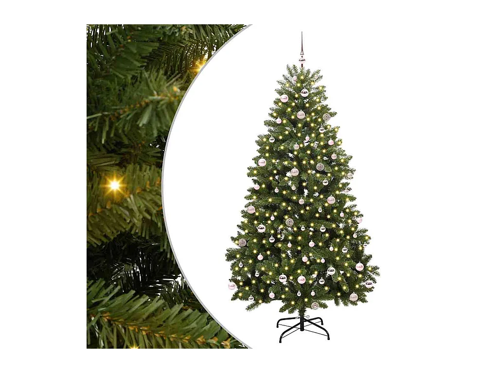 Sapin de Noël artificiel Vert 240 cm PVC et métal