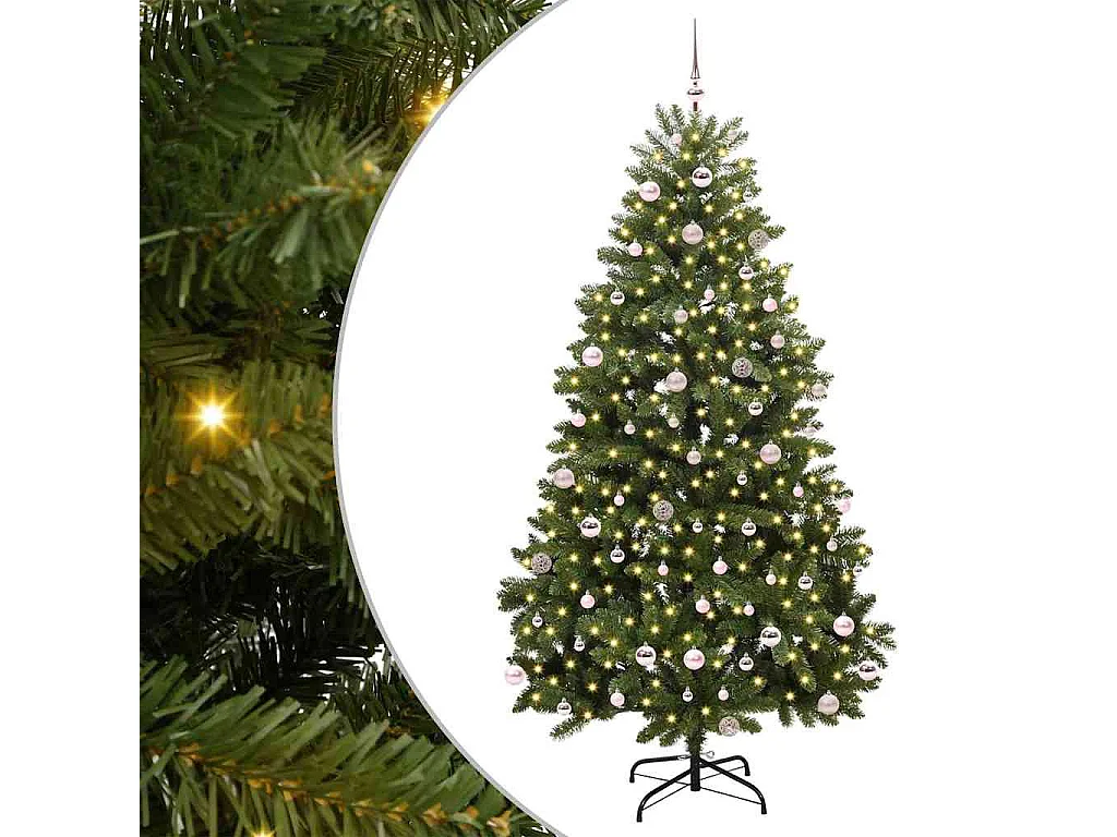 Sapin de Noël artificiel Vert 240 cm PVC et métal