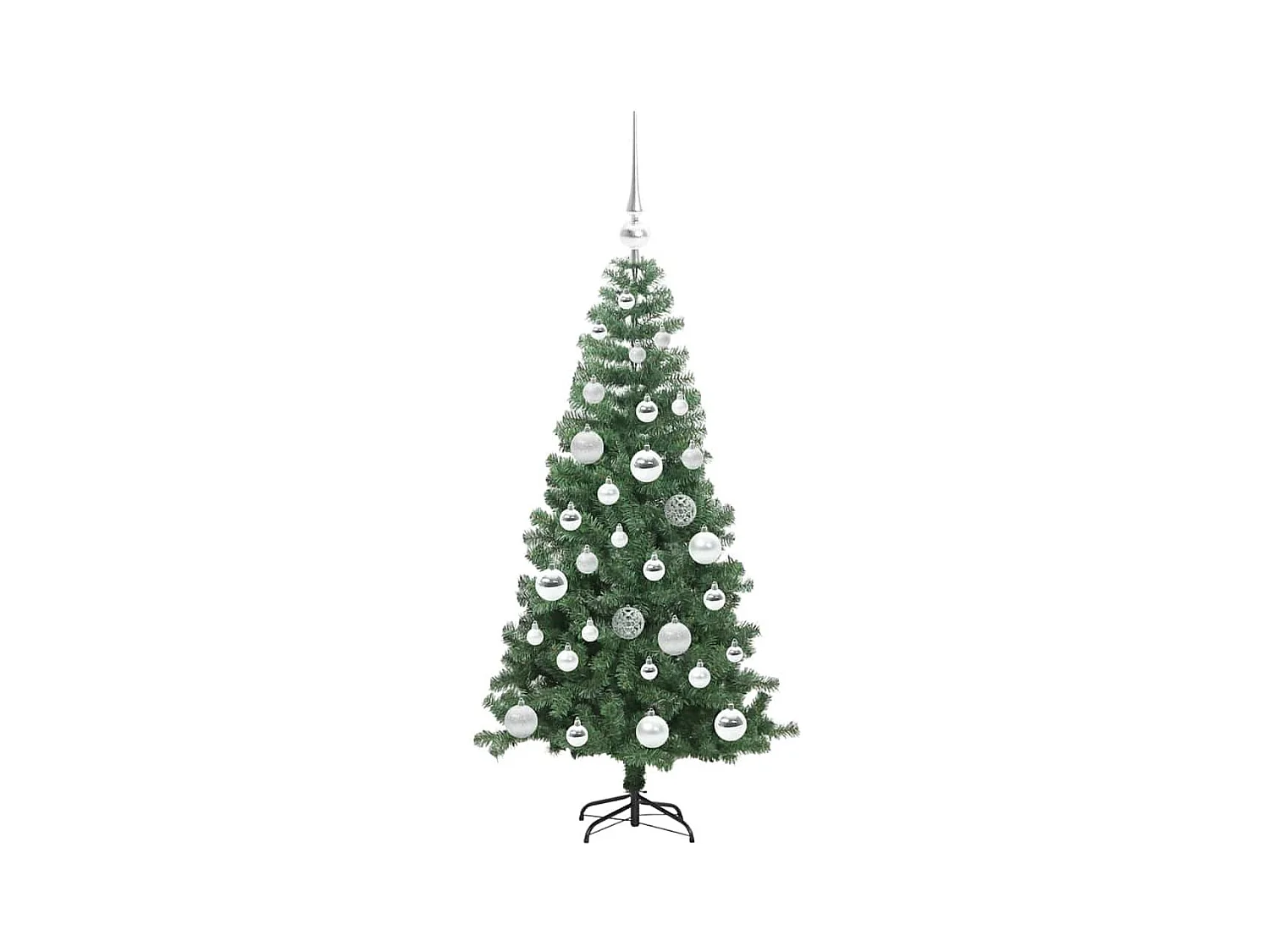 Sapin de Noël avec 150 LED avec support Vert 120 cm PVC