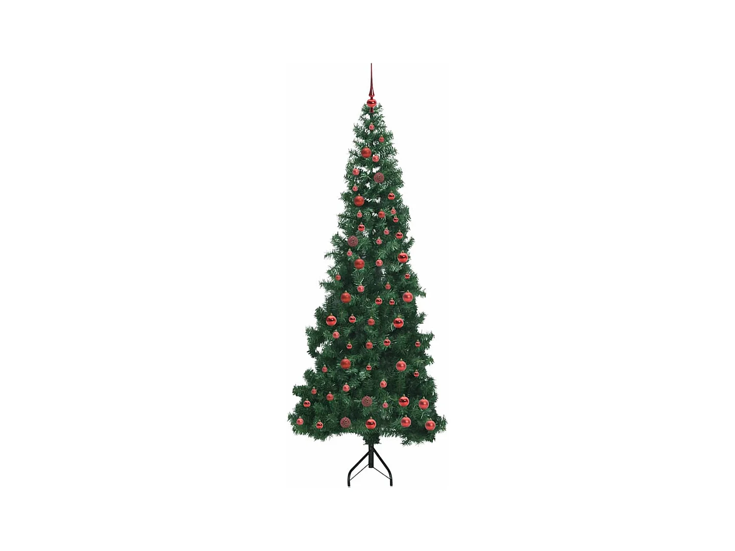 Árbol de Navidad Artificial de Esquina Verde 210 cm PVC y Metal